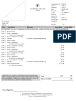 Hotel booking confirmation and invoice