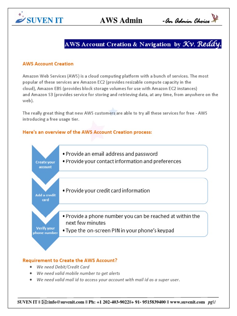 AWS Account Setup Guide for Admins | PDF | Amazon Web Services | User ...