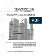 Review of Asme Ix