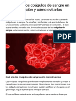 Causas de Los Coágulos de Sangre en La Menstruación y Cómo Evitarlos