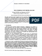 Manufacturing Overhead Cost Driver Analysis 1990 Journal of Accounting and Economics