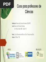 Cartaz Curso Para Professores de Ciências