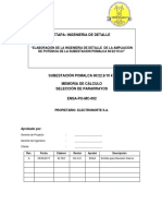 Selección de pararrayos 60 kV para subestación Pomalca