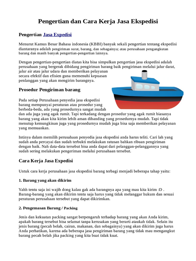 JASA EKSPEDISI JAKARTA