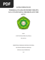 Download Laporan Hematologi Pt Aptt Fik by Ngurah Jaya Antara SN352148149 doc pdf