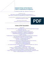 Organizational Change and Development (Includes Field of Organization Development)