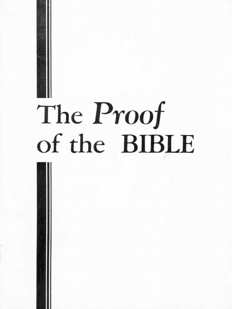 Proof of The Bible (1958) PDF | PDF