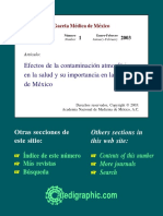 Efectos de La Contaminación Atmosferica en México