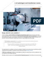 The Good Ventilation of Switchgear and Transformer Rooms