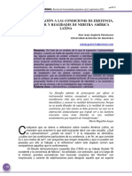 Una Aproximación a Las Condiciones de Existencia Modos de Ser y Realidades de Nuestra Latinoamérica