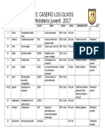 Ministerio Juvenil,Calendr