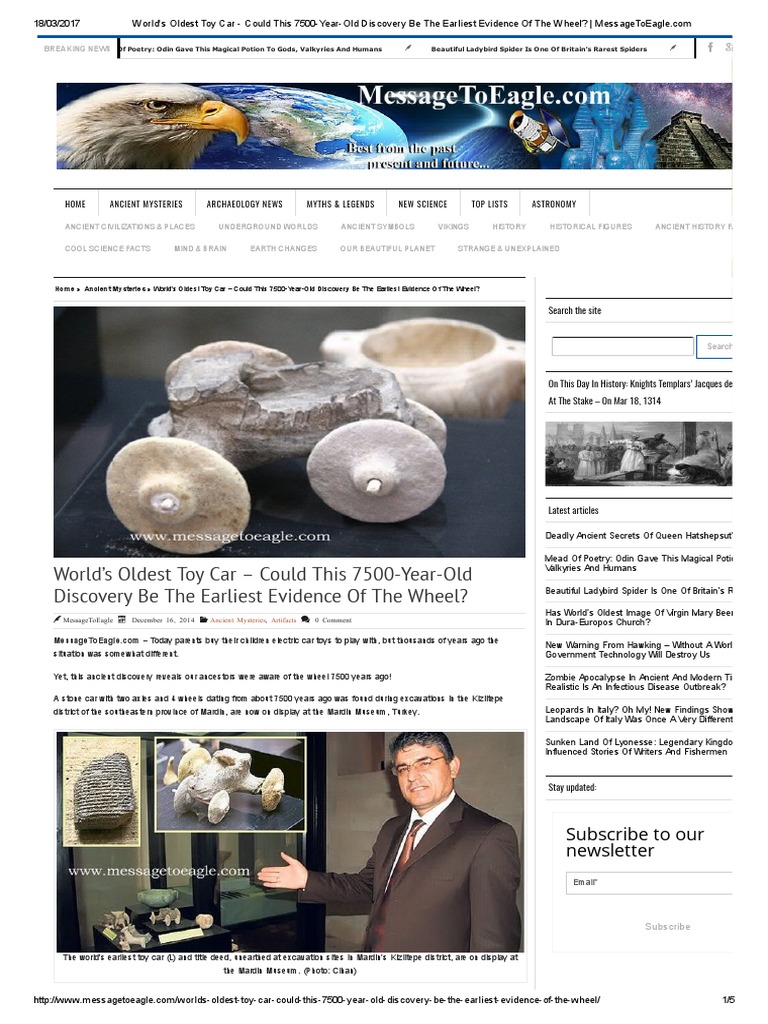 World's Oldest Toy Car Could This 7500YearOld Discovery Be The