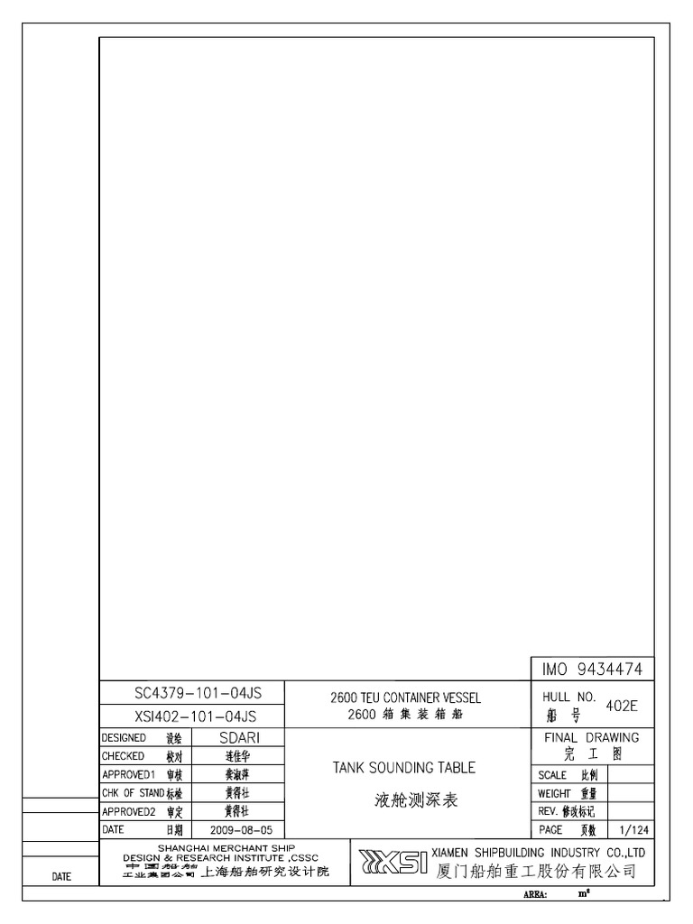 Tank Sounding Tables Overview | PDF