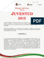 Convocatoria Premio Estatal de La Juventud 2015