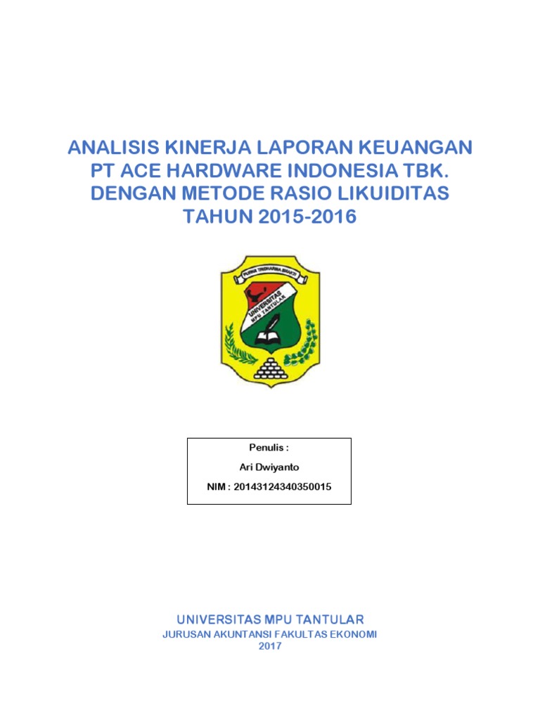 Analisis Kinerja Lap Keuangan