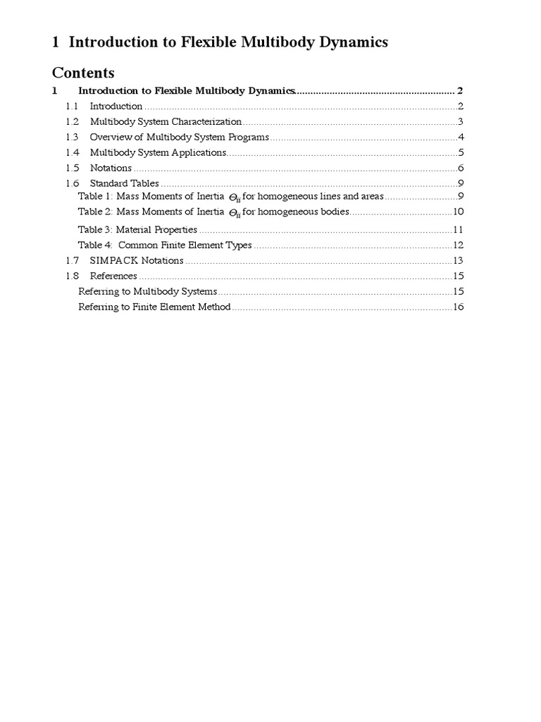 Flexible Multibody Dynamics Guide | PDF | Euclidean Vector ...
