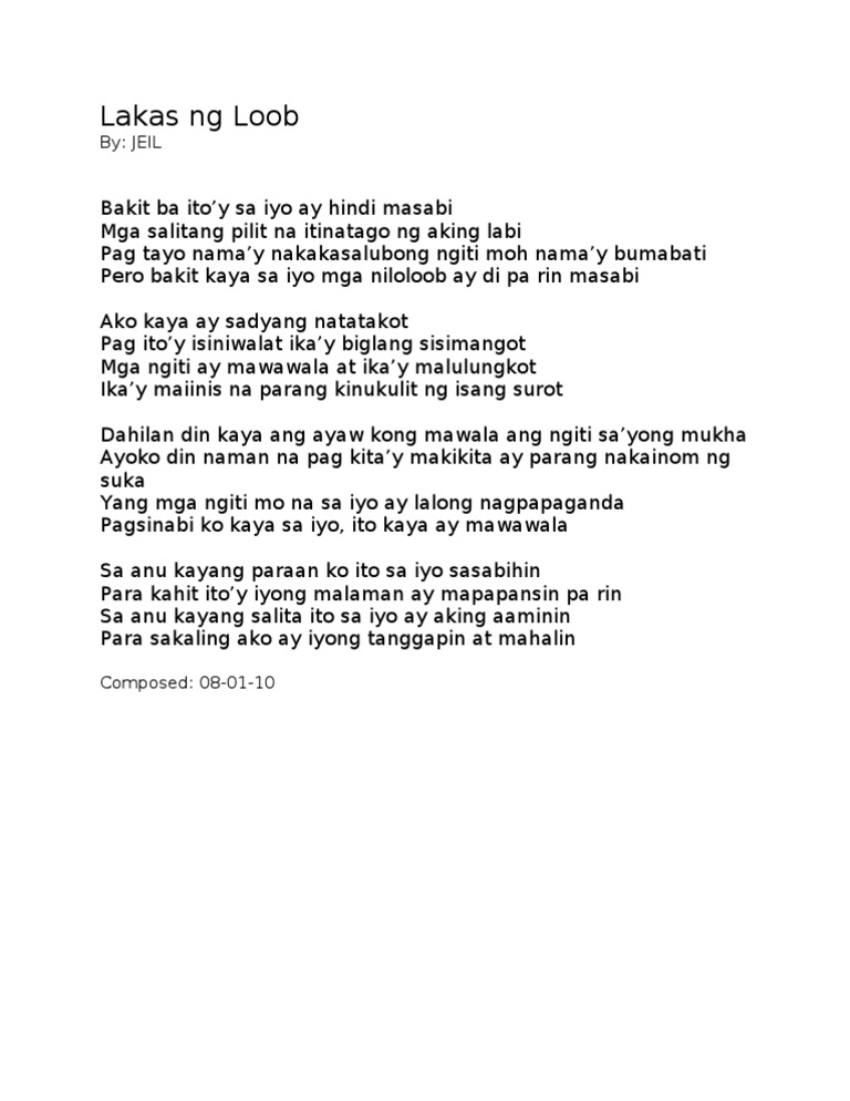 Lakas NG Loob | PDF