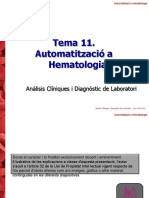 Tema 11 Automatización en Hematología 2017