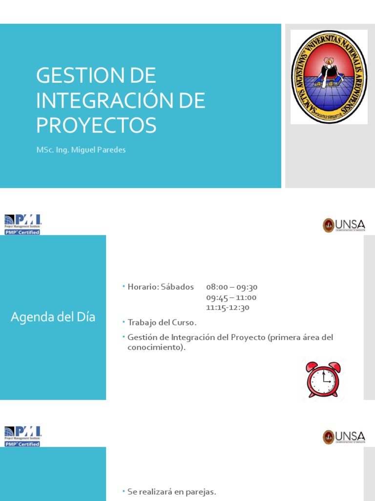 02 - Gestion de Integracion Del Proyecto PDF | PDF | Gestión de ...
