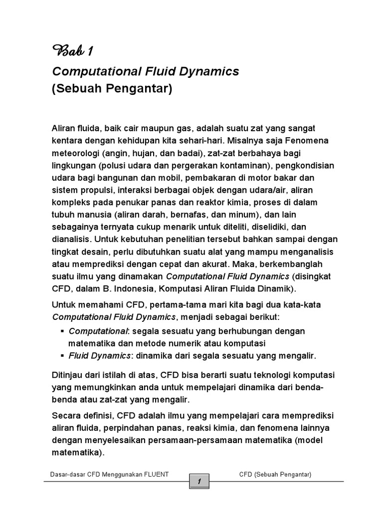 Dasar CFD dengan FLUENT: Panduan Awal | PDF | Seni | Teknologi & Rekayasa