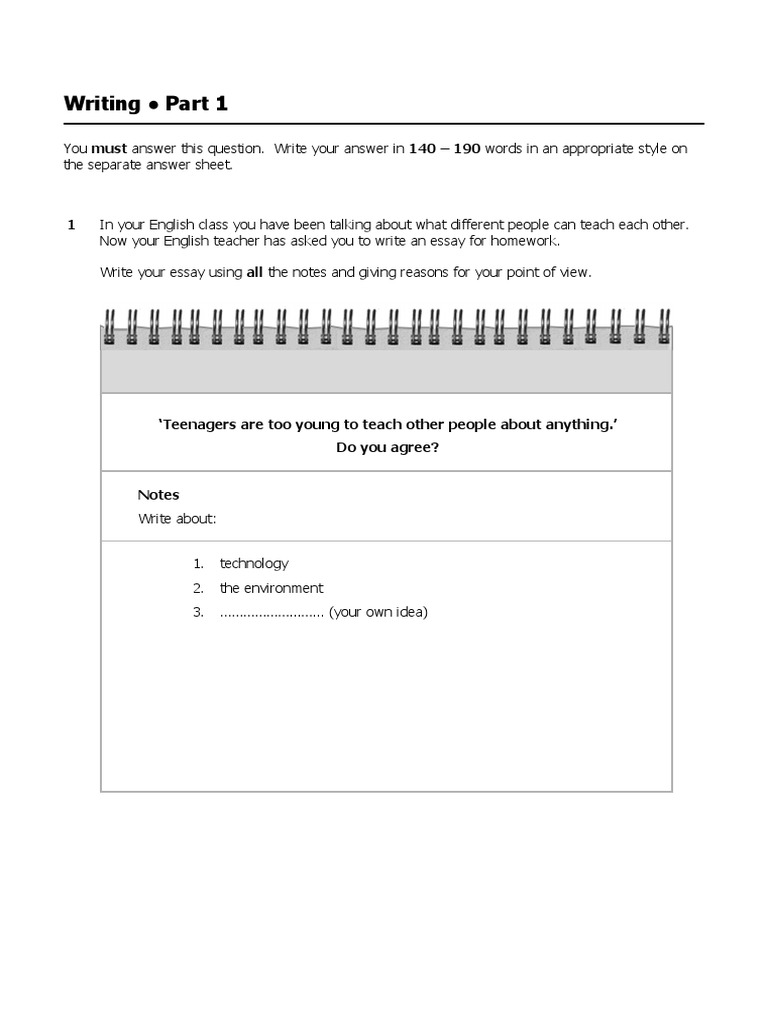 First For Schools 2015 Writing Sample Paper 2 PDF PDF