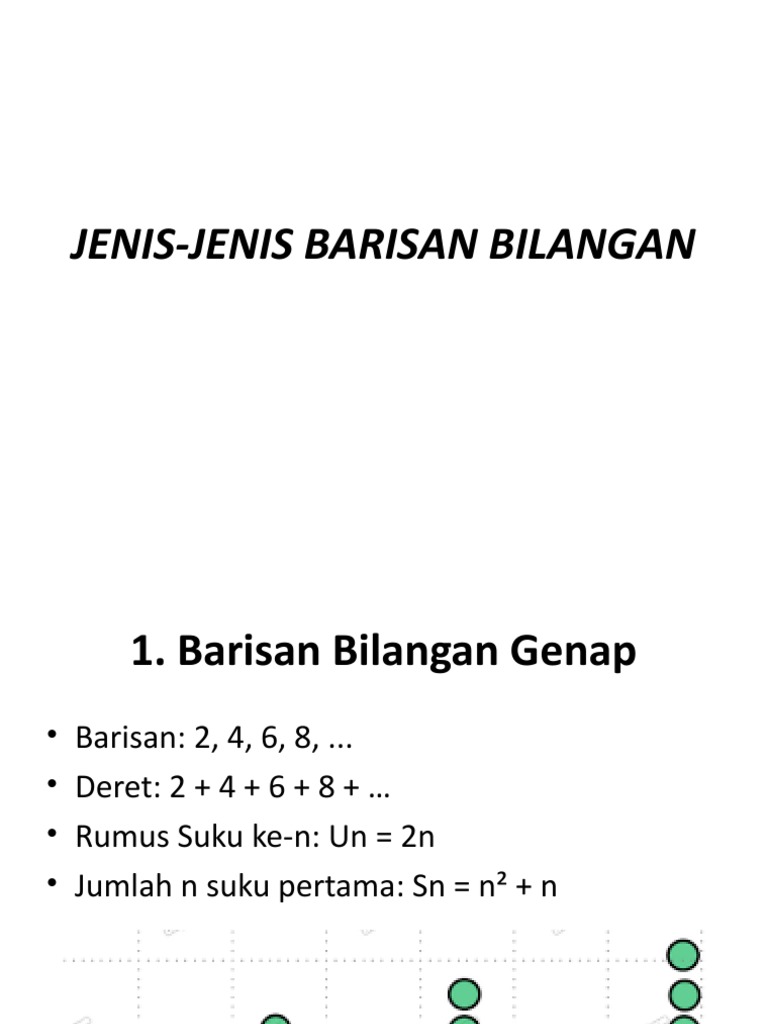 Jenis Jenis Barisan Bilangan