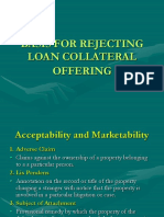When To Reject Loan Collateral Offers