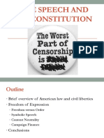 Free Speech and The Constitution