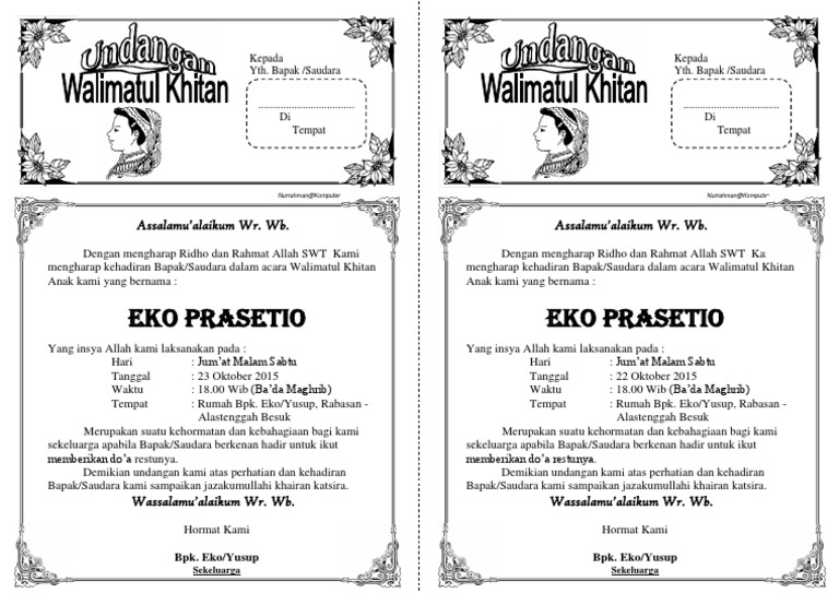 9700 Contoh Undangan  Hajatan  Khitan Terbaik Gratis  9700 Contoh Undangan  Hajatan  Khitan Terbaik Gratis