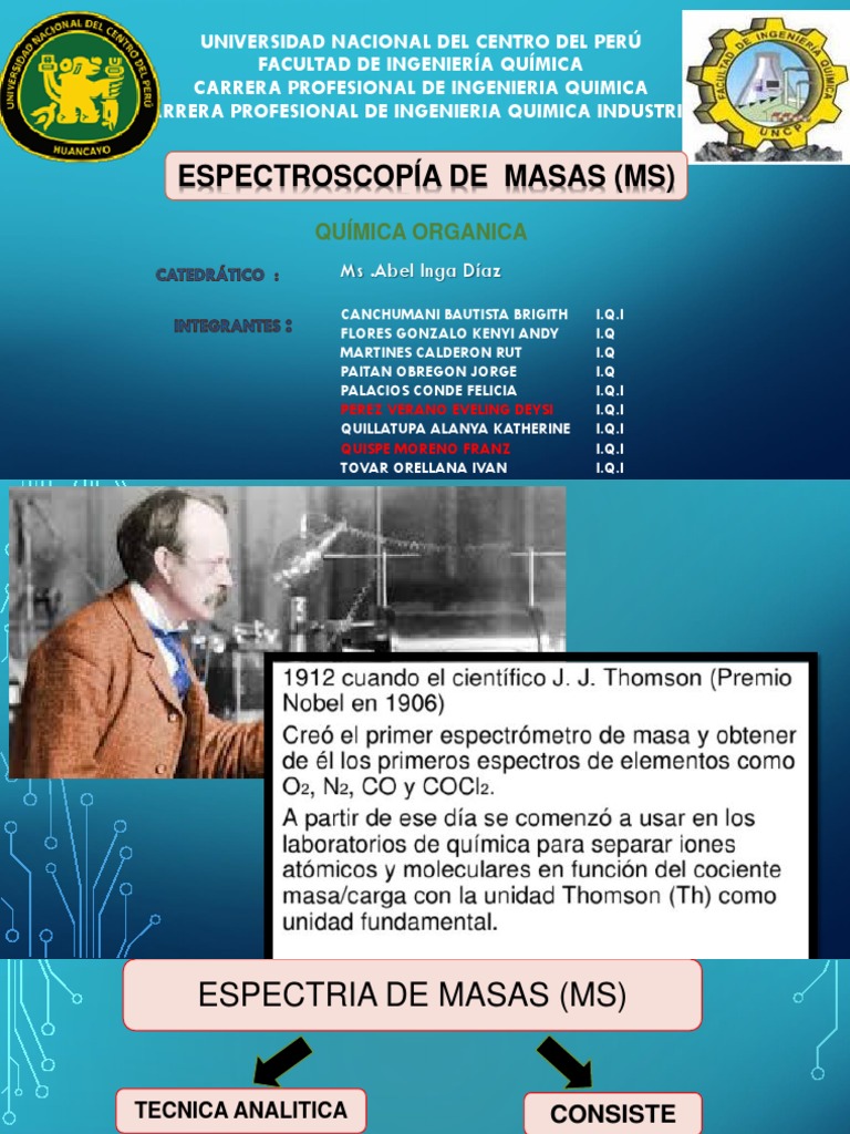 Introducción a la Espectroscopia de Masas | PDF | Moléculas ...