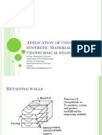 Application of Geo-synthetic Materials in Geotechnical Engineering