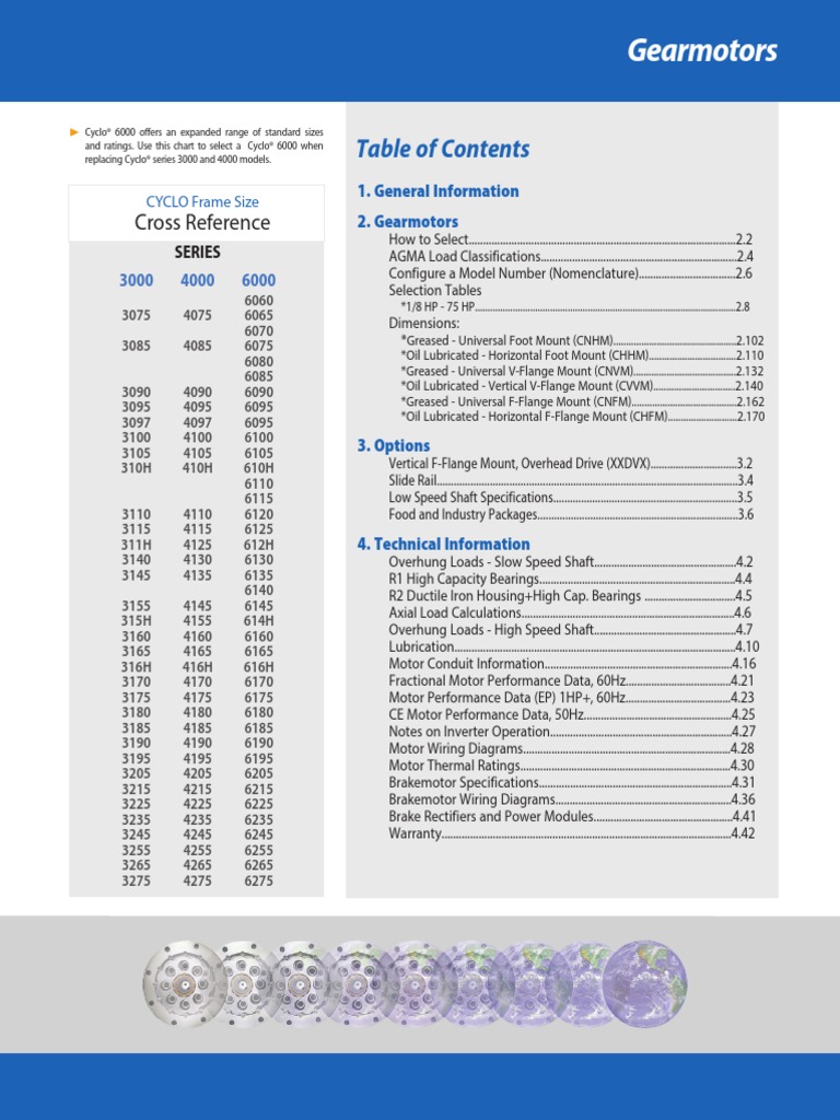 Sumitomo Cyclo 6000 PDF Electric Motor Engines