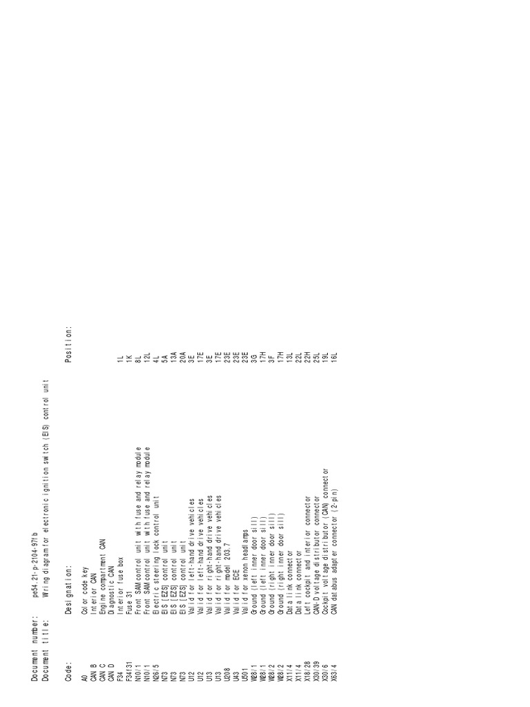 W203 Wiring Diagram For Electronic Ignition Switch Eis Control Unit Pdf Ignition System Distributor