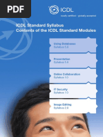 ICDL Standard Syllabus Contents of The ICDL Standard Modules