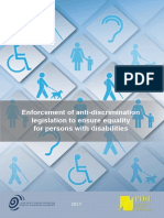 Enforcement of Anti-Discrimination Legislation To Ensure Equality For Persons With Disabilities