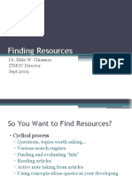 Finding Resources: Dr. Mike W. Chiasson ITMOC Director Sept 2009