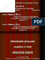 Programa Şcolara - Cl. V - Viii