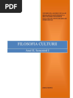 Filosofia Culturii Unitatea I