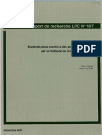 Etude de Pieux Soumis À Des Poussées Latérales Par La Méthode Du Module de Réaction