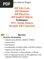 JSP Life Cycle JSP Elements JSP Directives JSP Implicit Objects MVC Design Pattern Dynamic DB Connection