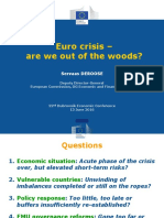 Deroose Dubrovnik Euro Crisis Are We Out of The Woods