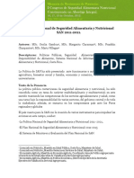 Poltica Nacional de Seguridad Alimentaria y Nutricional San 2011-2021