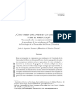 ¿Cómo Creen Que Aprenden Los Que Estudian?