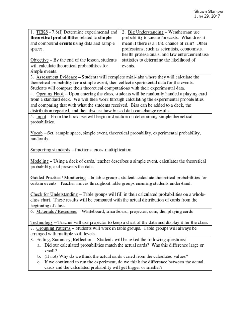 Worksheets Theoretical Probability Worksheet worksheet theoretical and experimental probability of simple events multiply by 4 instruc