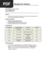 Download Biodata for Teacher by Praveen Sahu SN352296681 doc pdf