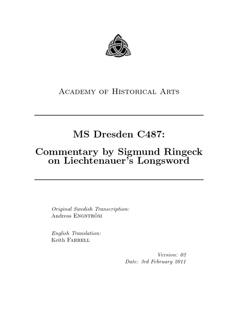 Ringeck Longsword PDF | PDF | Sports