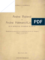 Andrei Vistierul Si Andrei Hatmanul-Logofatul de La Sfarsitul Secolului Al XVI-lea - George D. Florescu PDF