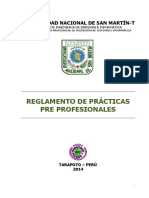 Reglamento de Practicas Pre Profesionales 2014
