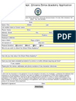 Charleston Police Dept. Citizens Police Academy Application: Print Form