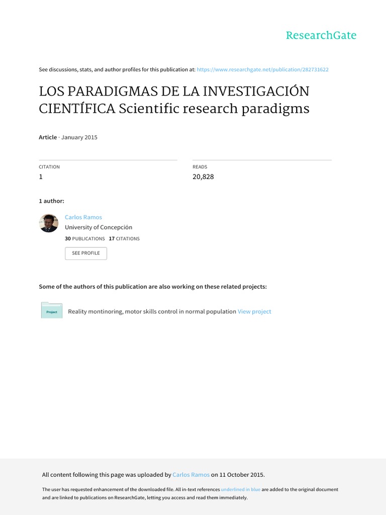 Los Paradigmas de La Investigación Científica PDF | PDF | Paradigma ...